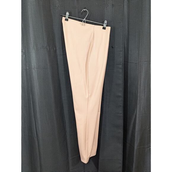 NWOT! EXPRESS! POSH PINK VEGAN LEATHER SKINNY PANTS, SLACKS, TROUSERS! SZ L - Picture 3 of 8